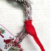 Christmas Wreaths For Front Door,19.6Inch Red Bird Wreath Home Wall Decorations,Xmas Wreaths Christmas Wreath Outdoor