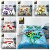 3D Retro Flower Bedding Set Minimalist Style Down Duvet Cover Pillowcase 2/3 Pieces AU180 * 210 Full Size Home Textile Women's Room Quilt Cover