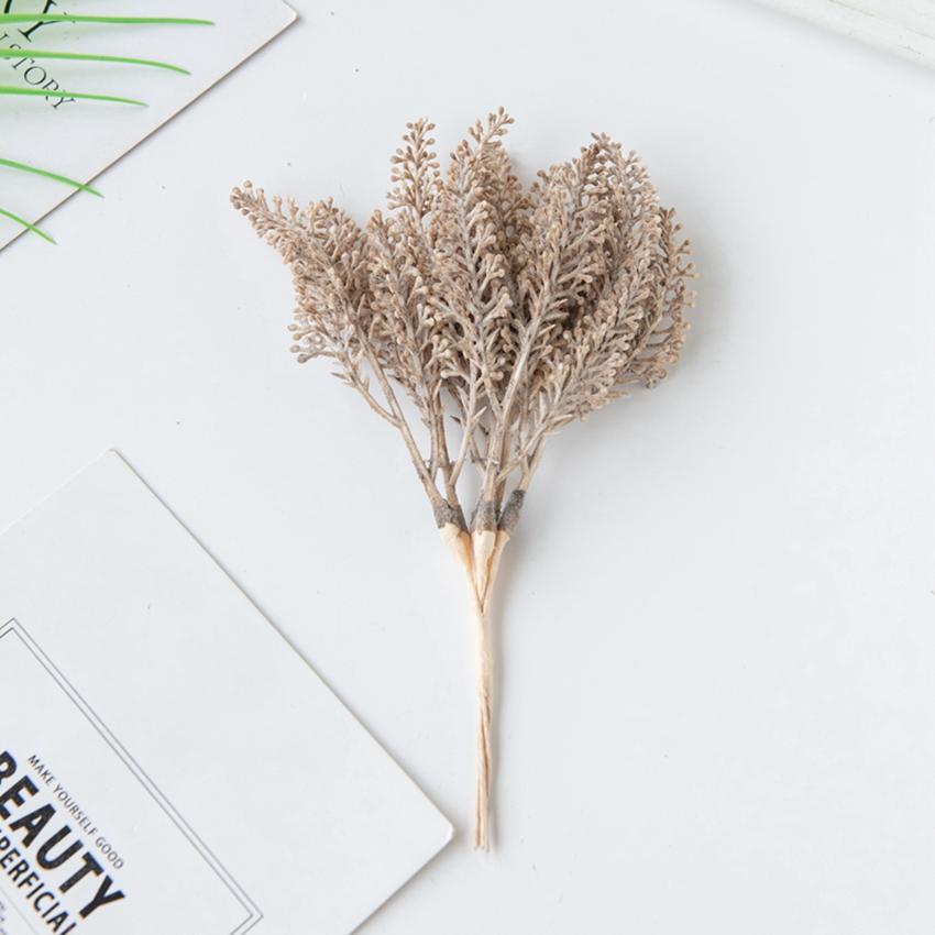 6Pcs Golden Fake Wheat Ear For Christmas Tree Decoration Home Wedding Arch Accessories Autumn Artificial Plant Photography Props