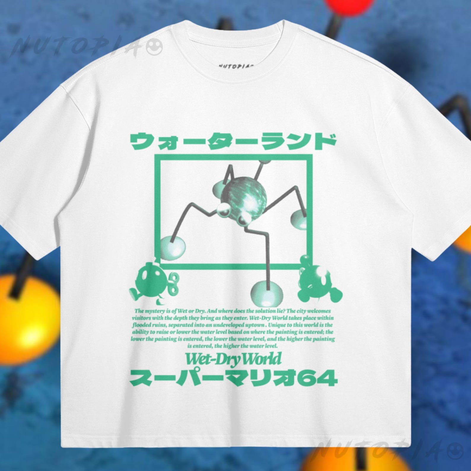 Super Mario 64 Shirt: Wet-Dry World Retro Gamer Tee M