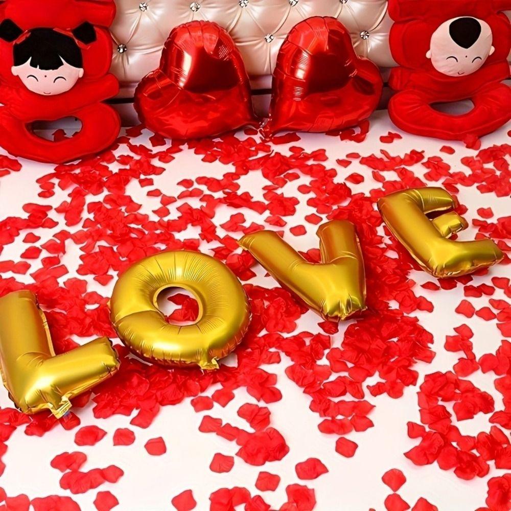 990pcs DIY Simulated Rose Petals Wedding Romantic Artificial Rose Petals Party Supplies Valentine's Day Decoration Wedding