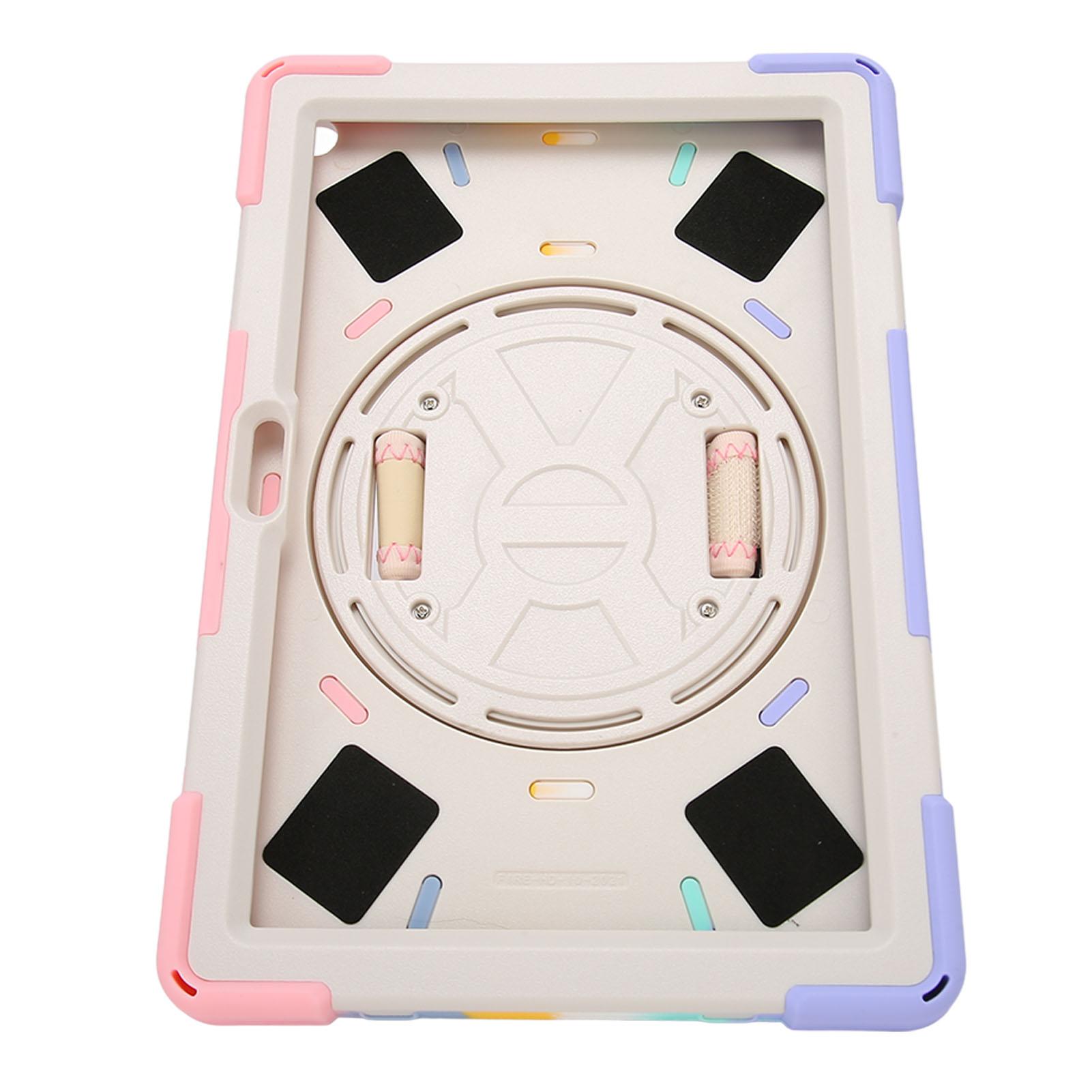 

Tablet Shockproof Case Multiple Protection Tablet Cover with Shoulder Straps for Fire HD 10 for HD рожевий