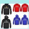 Stylish Cotton Hooded Sweatshirt For Couples Printed Long Sleeve Pullover For Fall