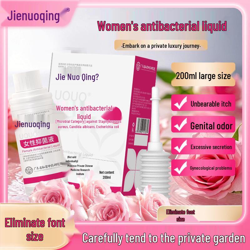 Jie Nuo Qing - UOU Antibakterielle Flüssigkeit für Frauen mit Irrigator zur gynäkologischen Reinigung