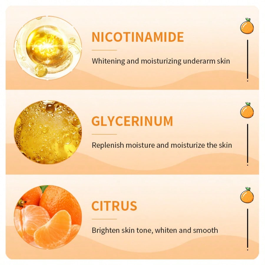 1pc Vitamin C Underarm Whitening Cream, Removes Underarm Dullness, Deep Moisturizing, Evens Skin Ton