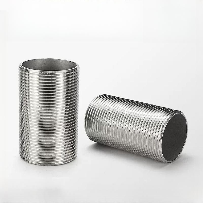 1/8" 1/4" 3/8" 1/2" 3/4" 1 BSP Male Female 50 60 80 100 150 200 300mm Barrel Coupler Nipple Pipe Fitting Connector 304 Stainless