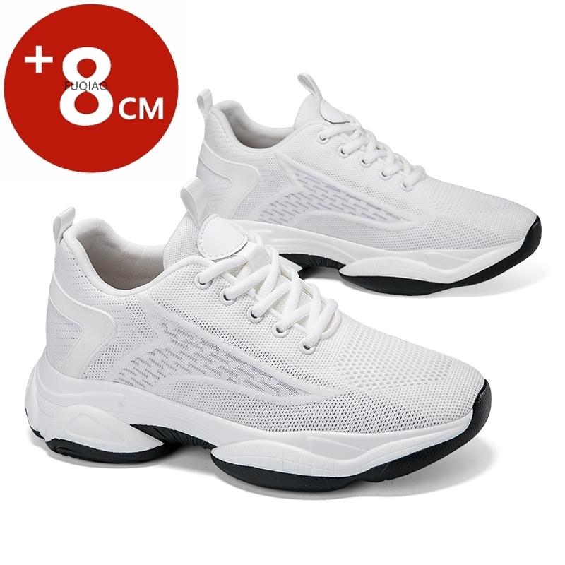 Comfortable Breathable Summer Elevator Sneakers Height Increasing Shoes for Man Insoles 8CM Hidden Heels Sports Inner Lift Shoes