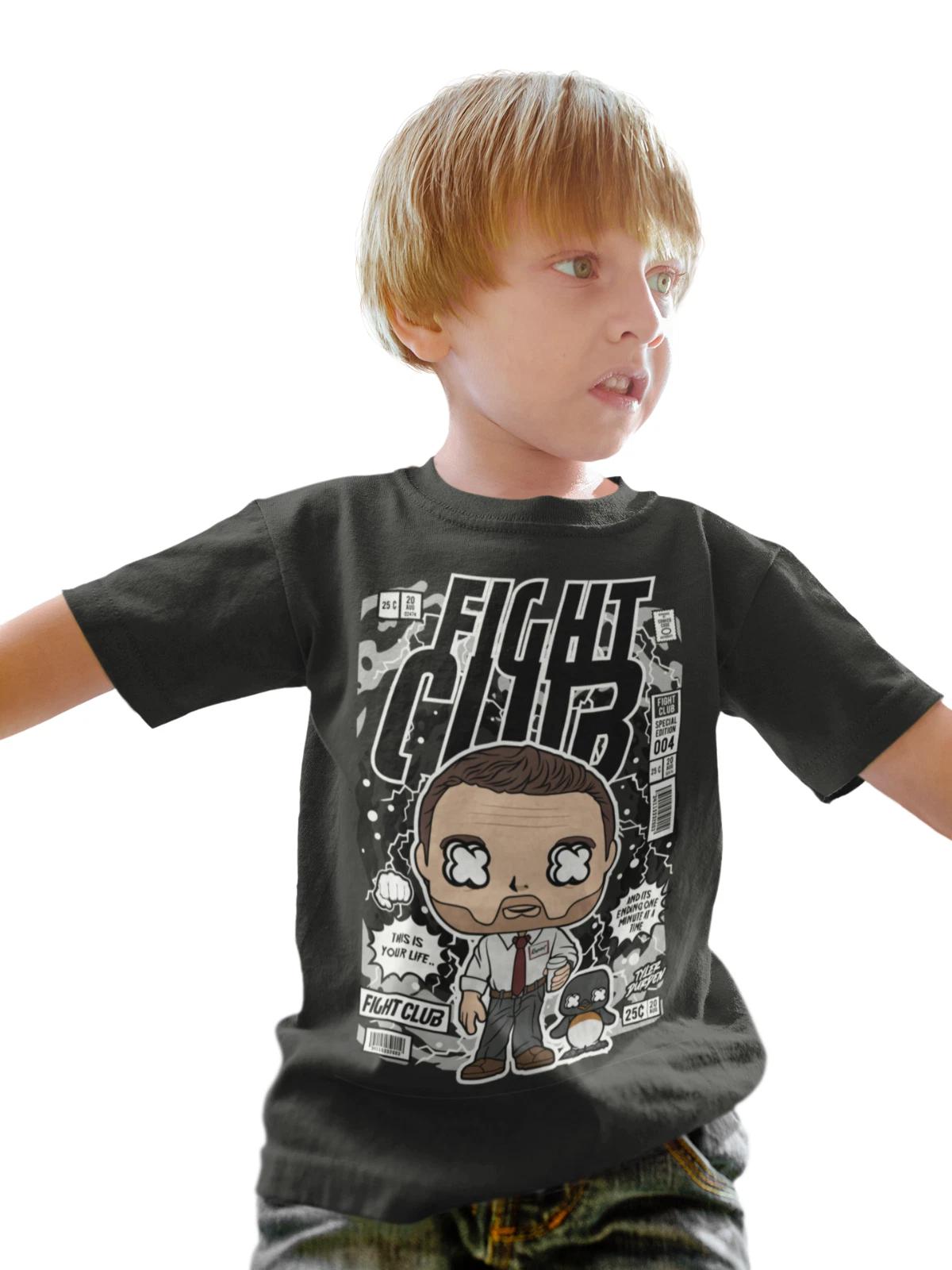 fight club halloween 90s film movie kids girls boys funny birthday kids boys T-Shirt 110