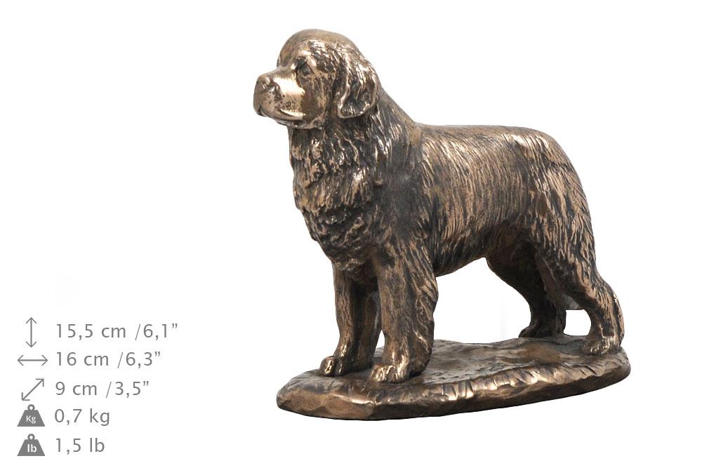 Newfoundland, Newfs, Newfies - urn for the ashes of a dog, urn with a statuette, elegant urn in the classic style of the Art-Dog brand