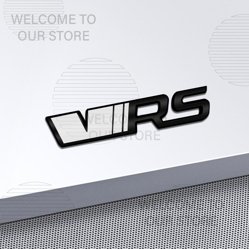 JBIW9 Car Decor Metal VRS Lettering Front Grille Emblem 3D Sticker For Skoda Octavia Kamiq Kodiaq Karoq Superb Fabia Rear Trunk Decals