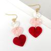 Valentines Day Earrings for Women Girl Korean Y2K Cool Big Rose Color Simple Elegant Jewelry Daughter Mom Birthday Gift