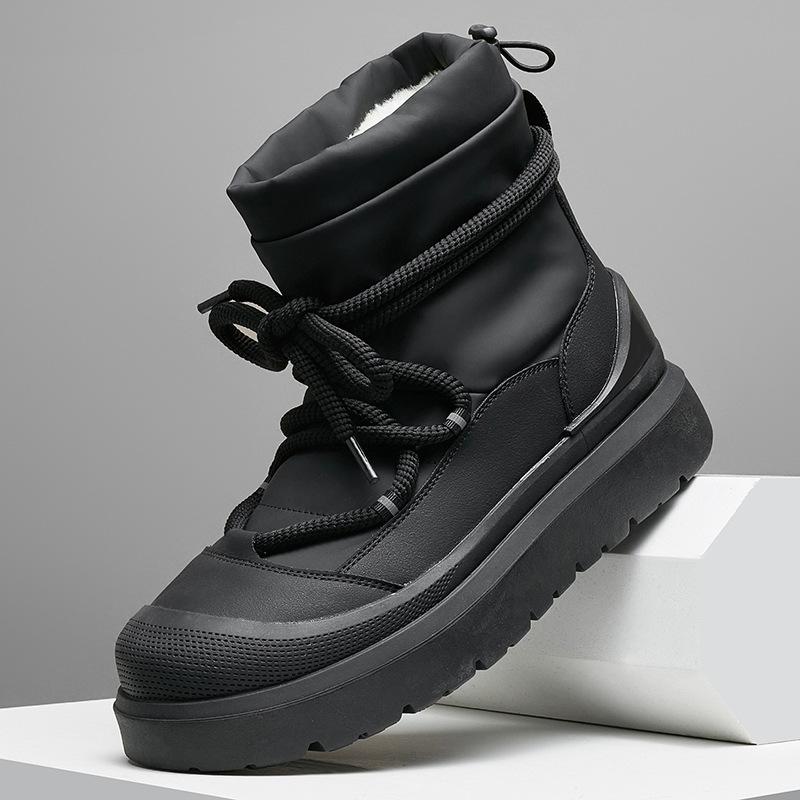 Winter Velvet Thickened Men's and Women's Versatile Warm Cotton Thick-soled Cold-proof Functional Wind Tooling Snow Boots