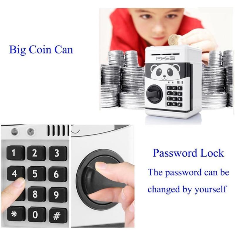 Piggy Bank for Kids, Electronic Password Piggy Bank Kids Safe Bank Mini ATM Piggy Bank Toy for 3-14 Year Old Boys and Girls
