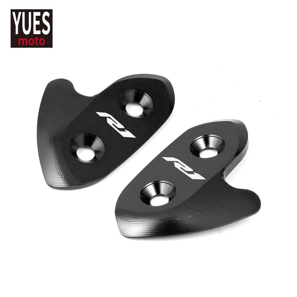 Moto Accessories Mirror Hole Cover Windscreen Driven Mirror Eliminators Cap For YAMAHA R1 R1M YZF R1 2015 2016 2017 2018
