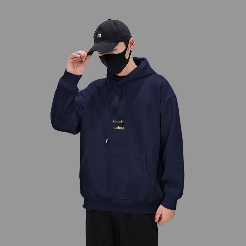 Shawn Yue Fleece-Lined Hoodie: Men's Hong Kong Style, Autumn/Winter, Trendy Brand, Large Size, Versatile Shirt