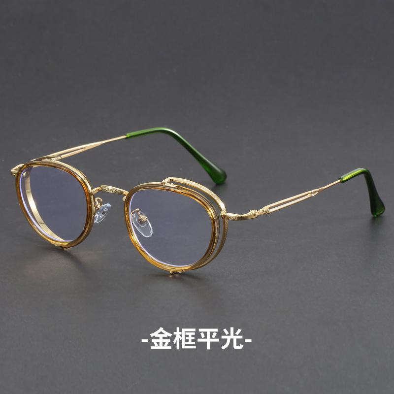 

Retro Brand Design Luxury Oval Fake Glasses Men Women Ultralight Anti Blue Light Reading Glasses Myopia Prescription Eyeglasses 0 золотой
