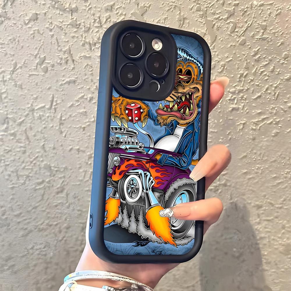 Rat Fink Phone Case For IPhone 17 Pro Max 16 15 14 Pro Max IPhone 13 Pro Max 11 Plus Silicone Cover