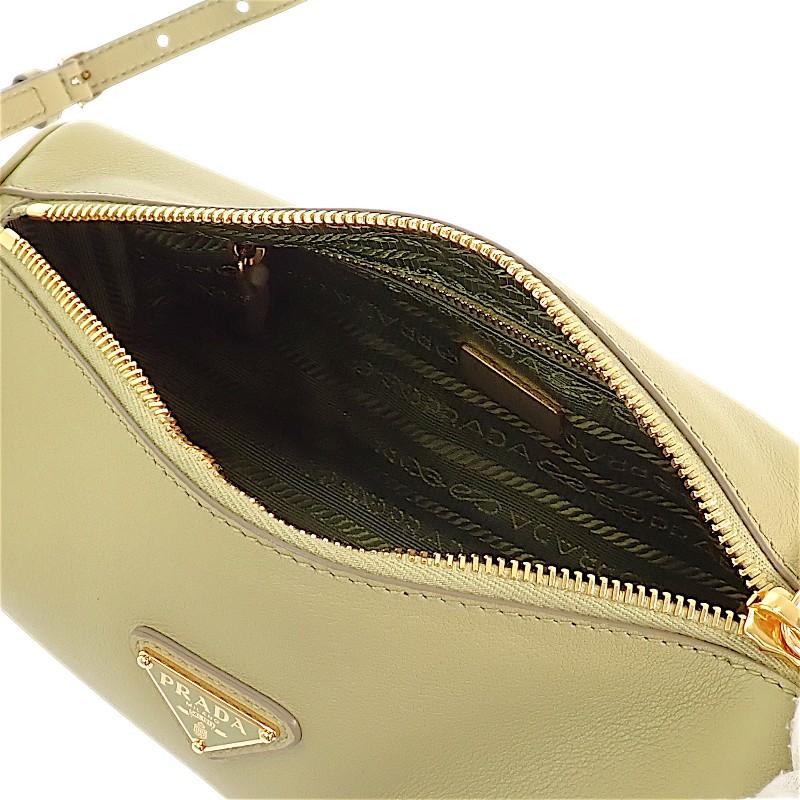 PRADA  1BC239 Shoulder Bag green/khaki leather Women