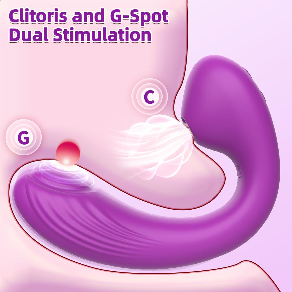 Wearable Clitoral Sucker Slapping Vibrator Female Masturbator G-Spot Anal Stimulator Electric Massager Adult Sex Toy For Women