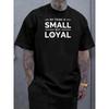 European Sizes Men'S  Slogan Short-Sleeve T-Shirt | Minimalist Trendy Print Design, Breathable Summer, Machine-Washable, Regular-Fit, Crew Neck