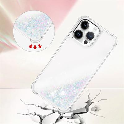 Bling Glitzer Flüssiges Treibsand Fließendes Stoßfestes Case für IPhone 16 15 14 13 11 Pro Max Plus 12 Mini 16e 16Pro Weiche TPU Hülle