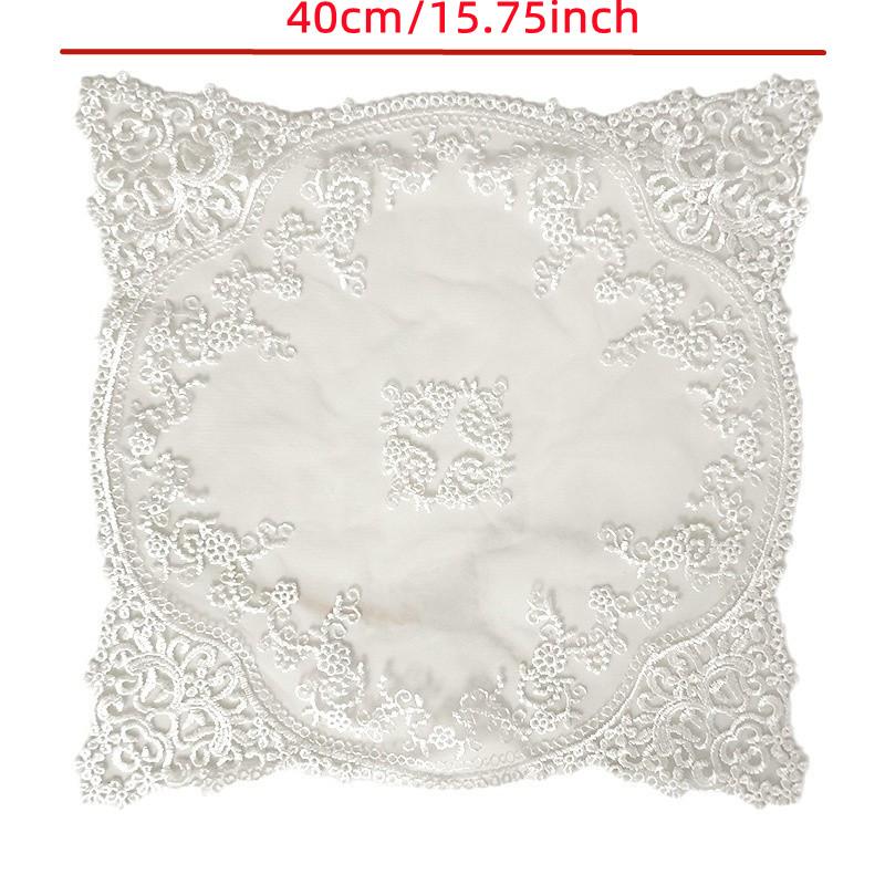 Mesh Embroidered Kitchen Bar Table Mat Tea Set Coffee Cup Cover Christmas Wedding Party Decoration