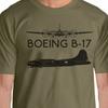 B17 Létající pevnost Bombardér Silueta Tričko Letní Bavlněné Krátký Rukáv Kulatý Výstřih Unisex Tričko Nové S3XL