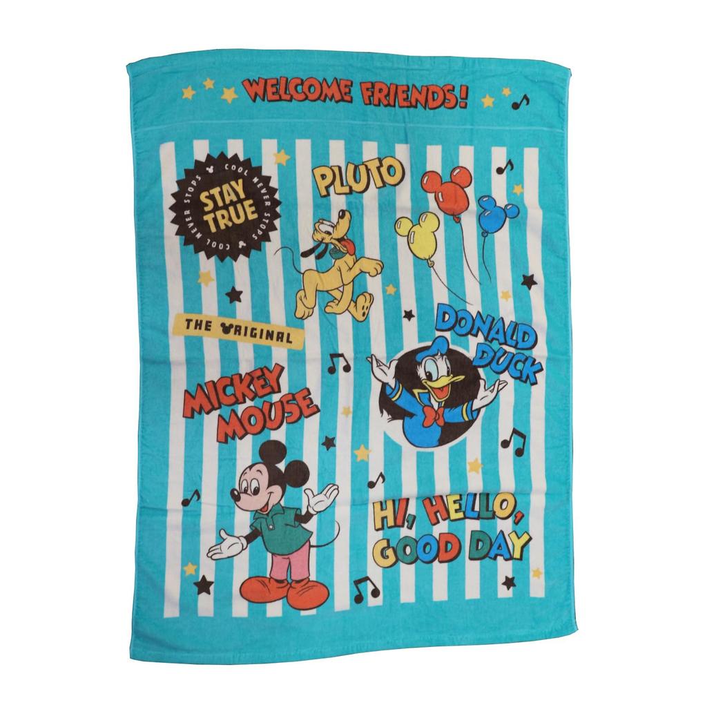 Marushin Towel Disney Mickey Mouse Nap 2125021500 Children's Blanket, Character, Cute, 100% Cotton, Boys' Blanket, Summer, Daycare, Kindergarten,