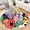 1pc Colorful Creatures Carpet, Round Non Slip Durable Large Size Office Carpet, Suitable for Office