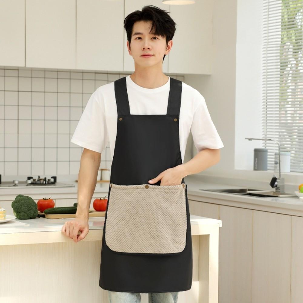 Creative PVC Baking Cooking Aprons Waterproof Solid Color Apron Sleeveless Antipollution Workwear Kitchen Accessories