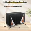 420D Oxford-Gewebe Faltstuhl Aufbewahrungsregal Abdeckung Wasserdicht UV-beständig Größe 186x89x107cm mit Schnallen und Reißverschlüssen
