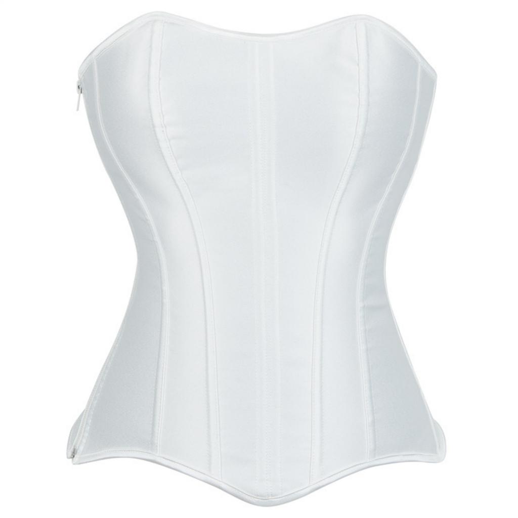 Women's  Sexy LaceBack Zip Corset Top Bustier G-string Body Shapewear