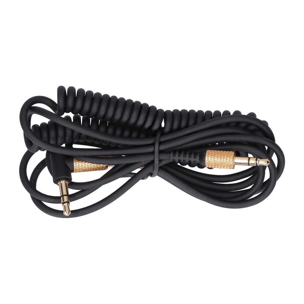 Headphone Male to Male AUX Coiled Cord Headset 3.5mm Audio Spring Cable Replacement