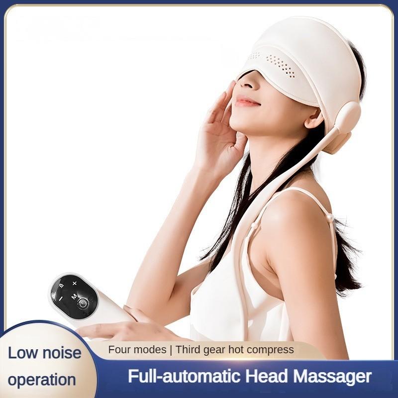 5W Fully Automatic Head Eye Integrated Massage Helmet Household Head Massager Airbag Wrapping Heating Massage Equipment