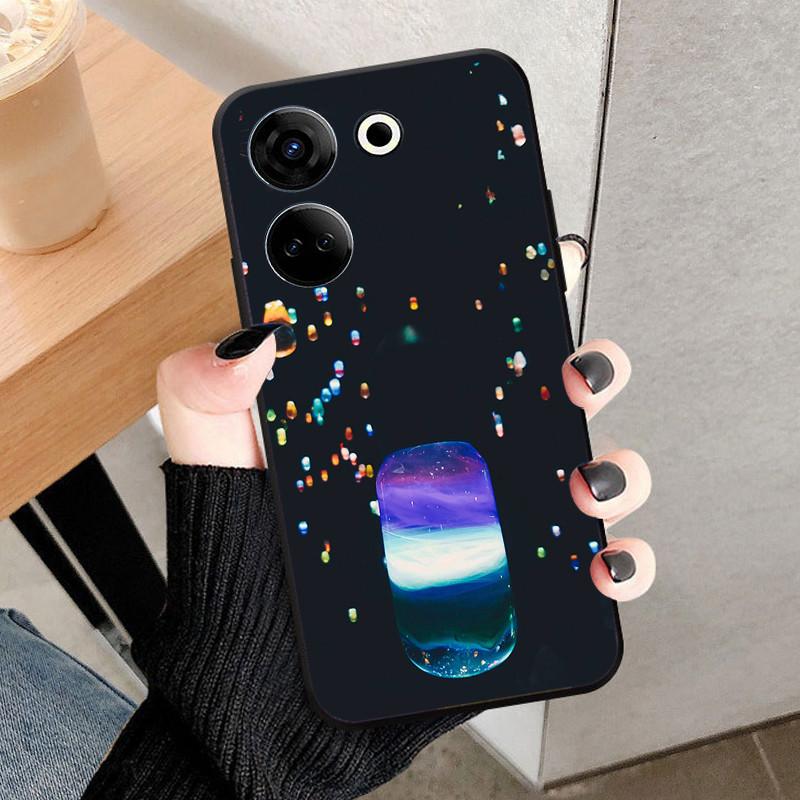 For Tecno Camon 20 4G Case Cover For Camon 20 Pro 4G Fundas Black Soft Silicone TPU Protective Phone Case Camon20 Shell Coque