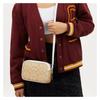 Coach Crossbody Bag Jamie 21 Classic Old Flower Gold Label Hardware Buckle Zipper Canvas and Leather Shoulder Small Size Women's Light Khaki Color