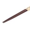 Natural wood lacquered chopsticks with abalone shell and rabbit design, 23cm