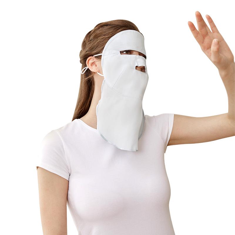 Yu Yue 2025 Women's Silk UV Protection Face Mask with Breathable Neck Shield.