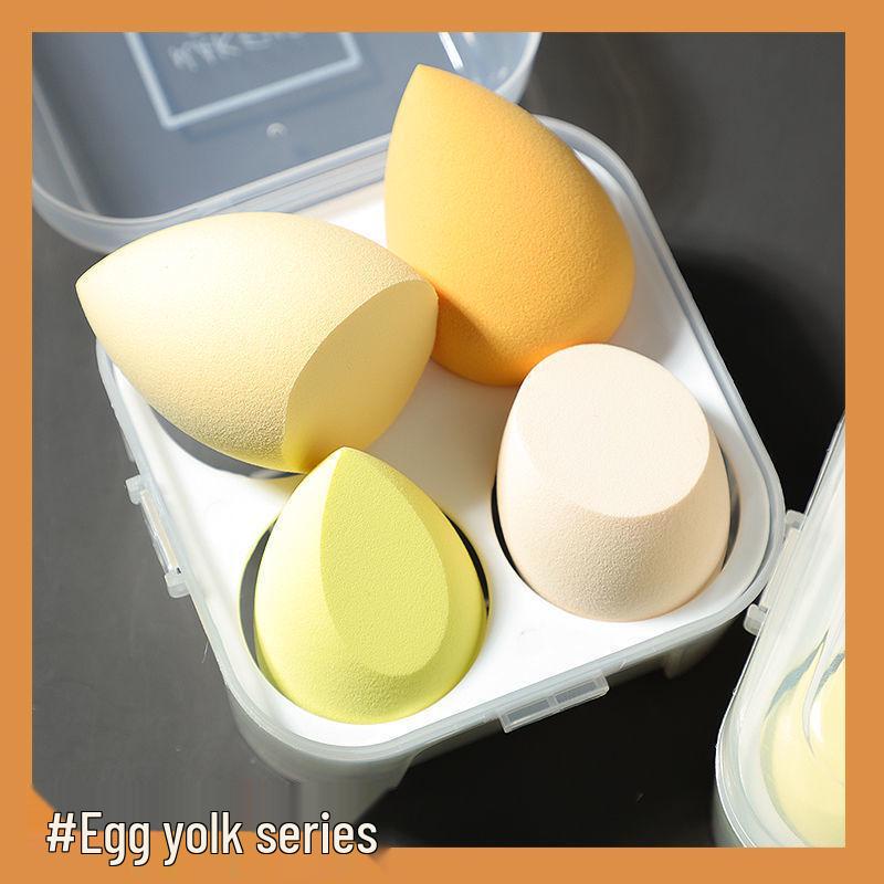 Eierschalen Make-up Schwamm - Nicht-Absorbierend, Superweich, Doppelte Anwendung für Trockene & Feuchte Anwendung, Verstaubte Make-up Quaste