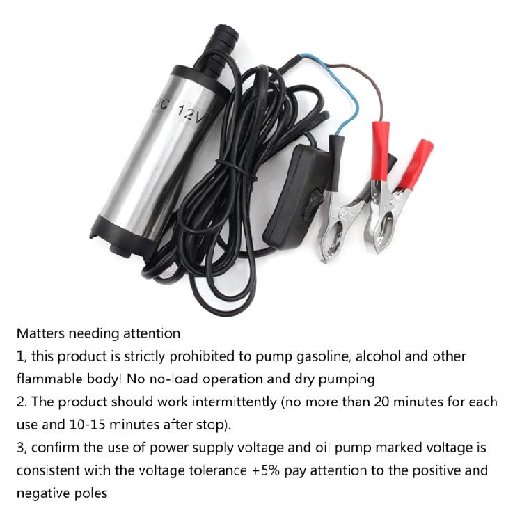 DC12V Electric Submersible Fuel Transfer Pump For Diesel Oil Water Fuel Transfer