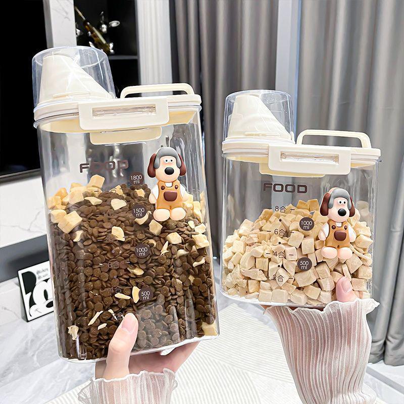 Moisture-Proof Pet Food Storage Container for Cats & Dogs – Large Capacity, Sealed Bucket for Dry Food & Snacks