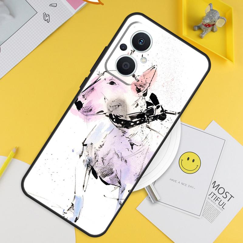 English Bull Terrier Dog For OPPO Reno 8T 11F 12F 13F 14F 7 8 Lite 10 11 12 13 14 Pro OPPO Find X9 X8 X5 X6 Pro Case