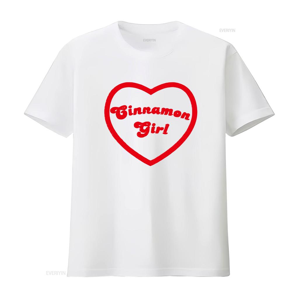 Lana Del Rey Cinnamon Girl T Shirt Stylish Heart Design for Fashionable Women vintage Washed Unisex Stretched Casual streetwear