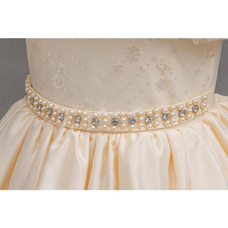 Girls Long Tulle Dress Princess Party Performance Gown