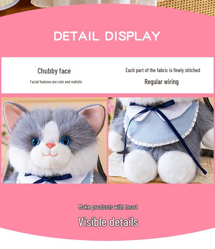 Running Simulation Cat Doll Plush Backpack - Birthday Gift for Girls