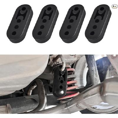 4PCS Rubber Exhaust Hanger, Exhaust Muffler Bracket, 4 Holes Exhaust Adjusta