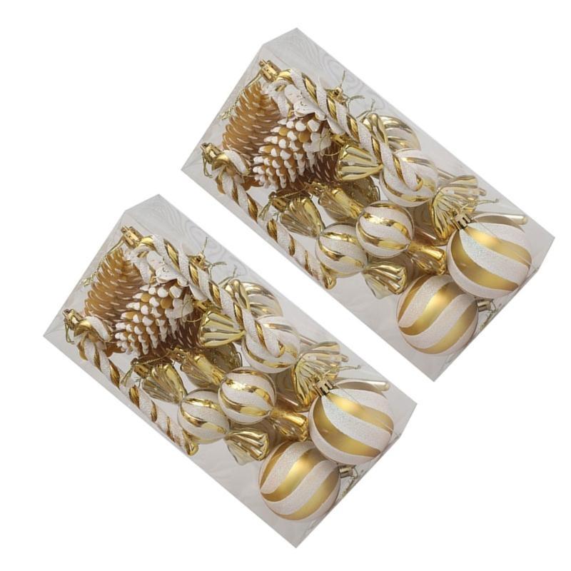  Assorted Christmas Tree Hanging Baubles Stylish Holiday Parties Essential Charm