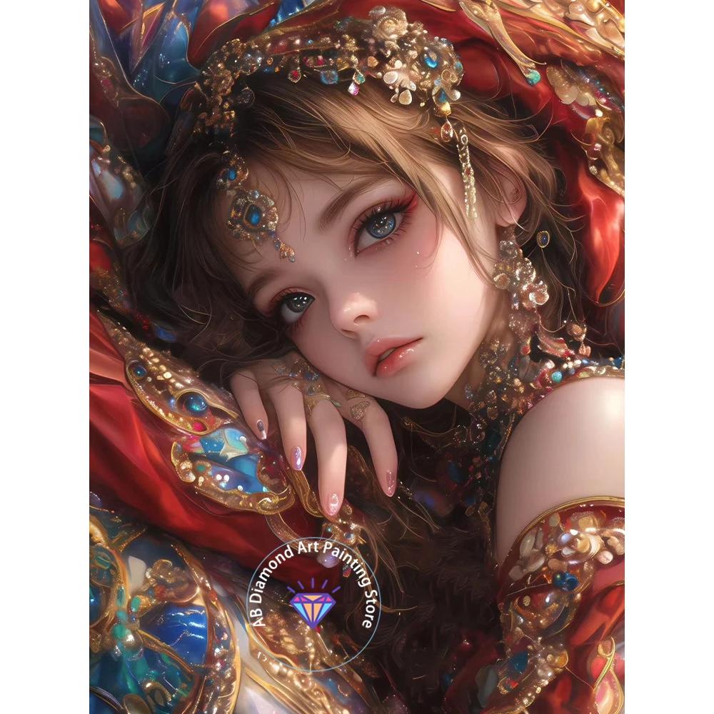 2026 New Handmade DIY Cartoon Girl Diamond Painting Kits Picture Cross Mosaic Home Decoration 5d Diy Gifts
