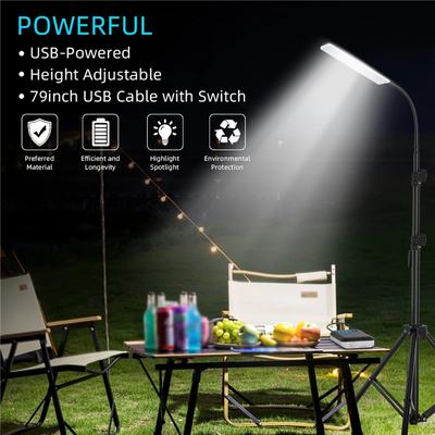 84pcs LED USB Powered Lamp With Tripods Led Light 1.8m Cable for Outdoor Camping Picnic Home Live Stream Video Photos