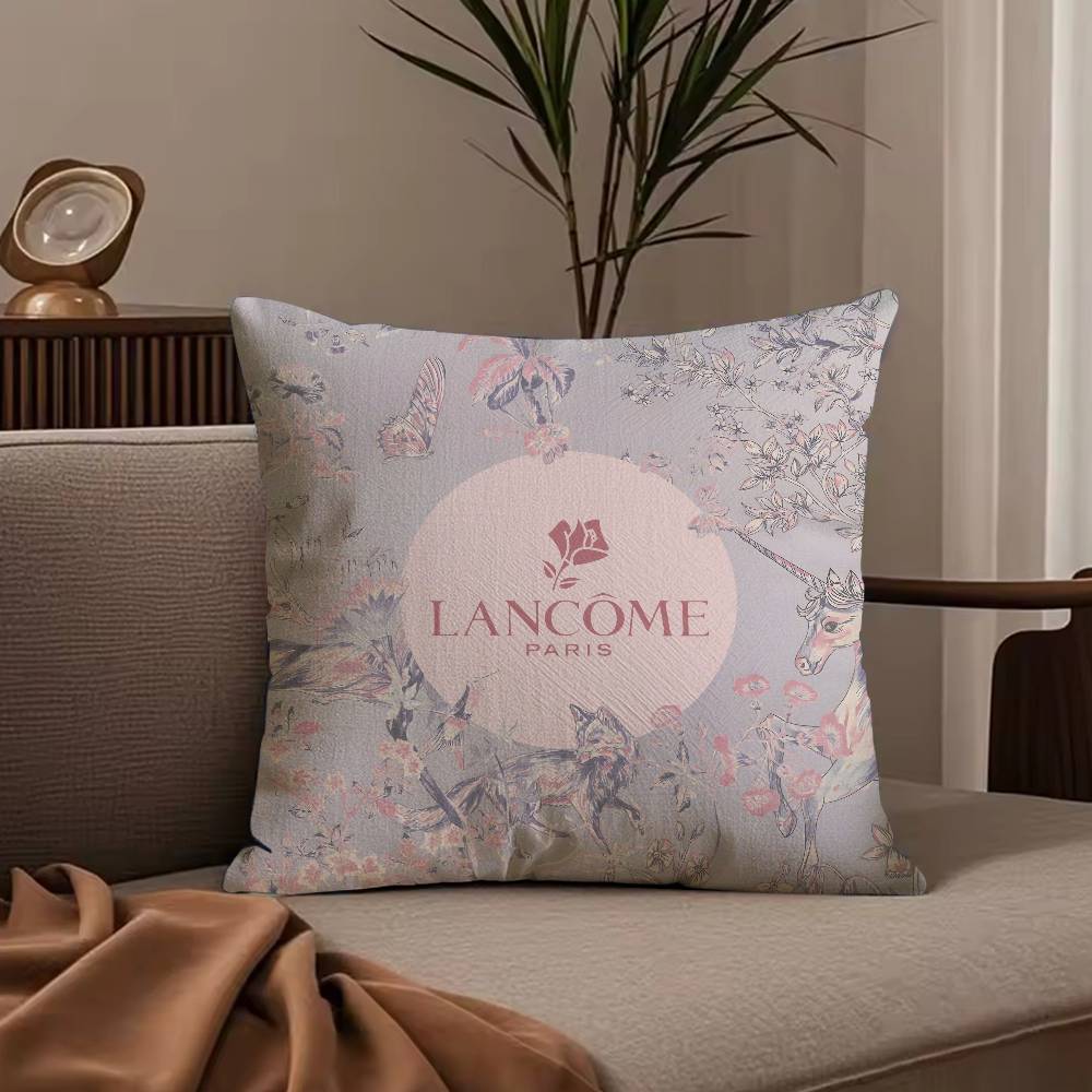 Fashion pattern L-L-LancomeS Pillow Case Anti-dustmite Pillowcase Invisible zipper silky short plush Sofa cushion cover